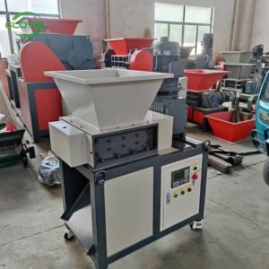 Küçük iki mil deri hurda kablo ahşap çöp öğütücü kumaş parçalayıcı makinesi - Product Image 1