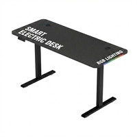 Bureau de jeu pour joueurs, bureau d'ordinateur extensible moderne en aluminium et métal