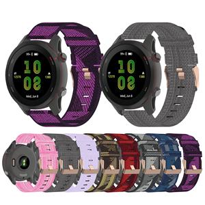 Bracelet en Nylon pour <span class=keywords><strong>Garmin</strong></span> Forerunner <span class=keywords><strong>255S</strong></span>, Bracelet de <span class=keywords><strong>montre</strong></span> en tissu de remplacement pour <span class=keywords><strong>Garmin</strong></span> 18/20/22mm - Product Image 1