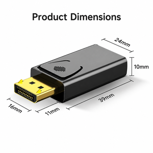 Adaptateur <span class=keywords><strong>DisplayPort</strong></span> vers HDMI 4K 60Hz plaqué or, <span class=keywords><strong>dongle</strong></span> DP mâle vers HDMI femelle pour moniteur, projecteur 4K Home Cinéma - Product Image 4