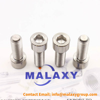 Baut Titanium MALAXY Gr5 untuk Sepeda Motor M8 Hex Flanged M5 M14 Baut Titanium M6 Sekrup Titanium M6 M3 Gr5 untuk Sepeda Motor