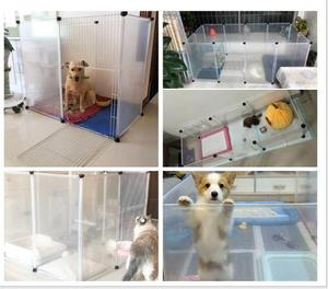 <span class=keywords><strong>Chat</strong></span> petit chien clôture pliante d'intérieur pour animaux de compagnie en plastique pour animaux de compagnie - Product Image 3