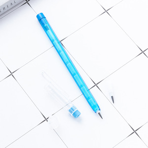 Venta al por mayor cuerpo de plástico 9 puntas translúcido multipunto Push Fun HB lápices novedad papelería regalos bala lápiz apilable - Product Image 5