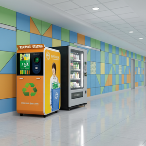 Sistema de reciclaje inteligente RVM | Máquina expendedora inversa impulsada por AI con <span class=keywords><strong>programa</strong></span> de devolución de bebidas - Product Image 4