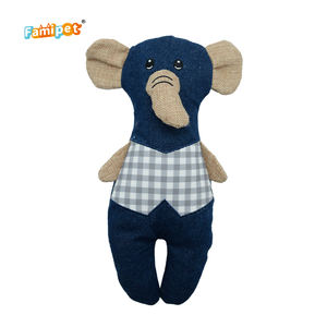 Famipet Custom grosir baru Denim hewan desain lembut boneka hewan peliharaan melengking mainan anak anjing berderit mainan - Product Image 5
