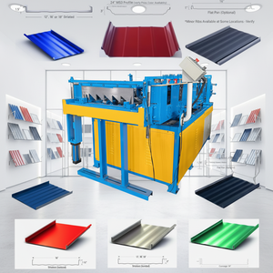 Hot Selling Self Lock Standing Seam Metal Roofing <b>Sheet</b> Roll Forming Machine with Bearing Motor Pump for Africa - Product Image 1