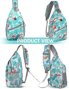 ZOMAKE Sling Bag, Mochila pequeña con bandolera, mochila <span class=keywords><strong>de</strong></span> hombro resistente al agua para viajes, bolsa <span class=keywords><strong>de</strong></span> pecho antirrobo para senderismo - Product Image 6