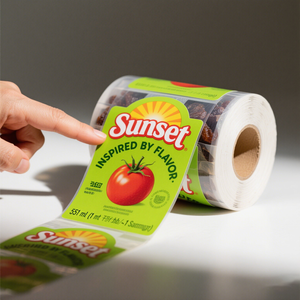 Tùy Chỉnh Trong Suốt Màu Trắng Vinyl Biểu Tượng Nhãn Dán Nhãn Không Thấm Nước PVC Mã Thanh Thủy Tinh Nước Trái Cây Nước Giải Khát Jar Chai Tự Dính - Product Image 6