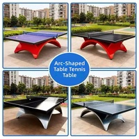 Tables de Tennis de Table Pliables pour l'Extérieur, Conformes aux Normes Nationales, Design Arqué Multi-Spécifications, Vente en Gros pour Fabricants