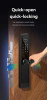 Interphone vidéo intelligent Glomarket Tuya avec serrure |   Reconnaissance faciale 3D + empreinte palmaire + empreinte digitale |   Conçu pour la sécurité domestique
