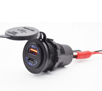 Soket Daya Tipe C Universal, soket daya USB QC3.0