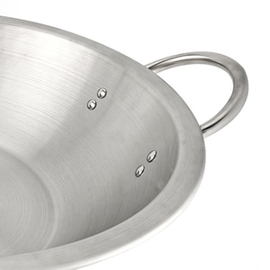 Cazo Grande de Acero Inoxidable, Diseño Profundo, para Cocinar al Aire Libre, con Asas, para Carnitas, Cazos Resistentes, Wok - Product Image 4