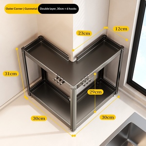 Estante Esquinero para Especias Ermo Kitchen 2026, Nuevo Modelo Multifuncional, Tipo Vertical, Organizador Metálico para Almacenamiento de Especias en la Encimera - Product Image 6