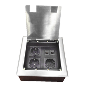 Tomacorriente <span class=keywords><strong>de</strong></span> Piso <span class=keywords><strong>de</strong></span> Acero Inoxidable IP44, Multi-toma con 4 Salidas, HGD-180K, Corriente Nominal <span class=keywords><strong>de</strong></span> 30A, para Uso Industrial - Product Image 2