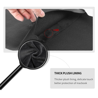 Housse Universelle pour Ordinateur Portable avec Support Pliable, Étui en Cuir PU pour MacBook 11 12 13 15 16 Pouces, Antichoc
