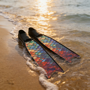 Junhaines Freediving Fins Fiberglass Professional Long Fins For Men And Women - Product Image 2