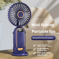 Mini ventilateur portable pliable à faible bruit et durable à trois vitesses de haute qualité pour l'extérieur/voiture/hôtel