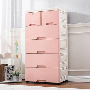 Tùy Chỉnh Phòng Khách Đa Chức Năng Nhiều Lớp Ngăn Kéo Tủ Nhựa Lưu Trữ 5 Ngăn Kéo Với Bánh Xe - Product Image 6