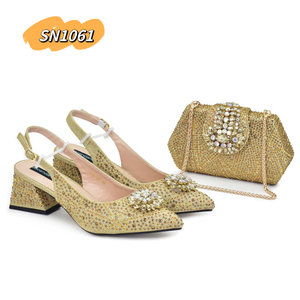 Ensemble de chaussures et sac pour femmes africaines, chaussures et sac de soirée nigérians, chaussures et sacs <span class=keywords><strong>italiens</strong></span> assortis pour femmes - Product Image 4