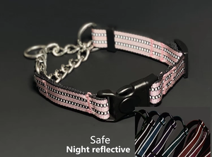 Collar de Adiestramiento para Perros NiBao Personalizado, Reflectante, Resistente, de Acero Inoxidable, Tipo Martingala - Product Image 4