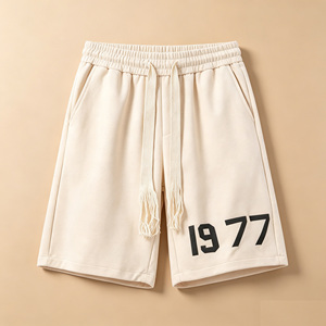 Shorts décontractés amples pour jeunes garçons, style vintage américain, numérotés 1977, longueur 5/4, tendance été, streetwear, fabrication directe usine OEM ODM - Product Image 2