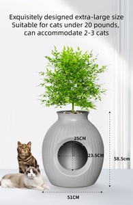 USMILEPET Grande Capacité Décor <span class=keywords><strong>Pot</strong></span> <span class=keywords><strong>de</strong></span> <span class=keywords><strong>Fleur</strong></span> Déodorant Litière pour Chat Toilette pour Animaux <span class=keywords><strong>de</strong></span> Compagnie avec Usine <span class=keywords><strong>de</strong></span> Contrôle des Odeurs - Product Image 5