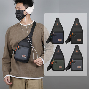 Men's Chest <b>Bag</b> Large Capacity Nylon Shoulder <b>Bag</b> For Commuting And Business Gray Black Green Blue - Product Image 2