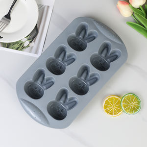 Teglia per Muffin a forma di coniglio in Silicone per la cottura, crostate, Cupcakes, Mini Cheesecake, dessert con Mousse, stampi per biscotti ricoperti di cioccolato - Product Image 4