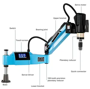 M36 Draadmachine Elektrische Tapping Machine Servo Motor Pijp Tapping Machine