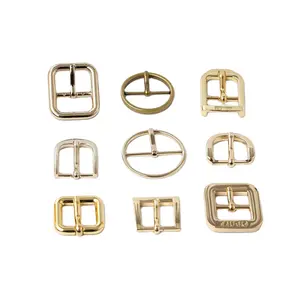 Alloy Clothing Luggage Straps Gold Roller Metal Half Men's Leisure Buckle Pin Customized Purse Dog Collars Pin Belt Buckle Clasp