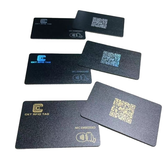 NFC Smart Digital Business Card with Customized Foil logo Printed Big Chip Card