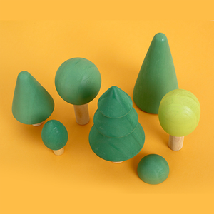 Giocattoli in Legno Personalizzati Ecologici Non Tossici Unisex Colorati a Forma di Alberi Decorazione per Cameretta 8 Pezzi Montessori Educazione Cognitiva Precoce - Product Image 4
