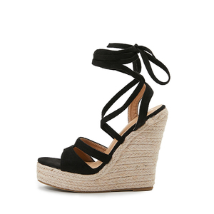 Factory Direct Sales Spot Increase Plus Size Women's <b>Shoes</b> Fashion British Style Elastic Strap Sandals - Product Image 5