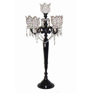 Dernière main or candélabre Unique élégant métal cristal pièce maîtresse pour fête maison mariage décoration de noël cadeau - Product Image 2