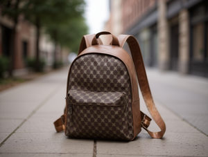 Zaino da uomo patchwork in microfibra e pelle sintetica con tracolla arcuata, maniglia rimovibile e tasca interna con cerniera sotto i 20 euro - Product Image 2