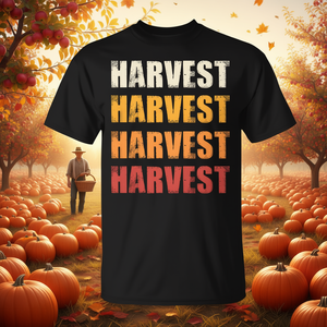 T-shirt Fête de la Récolte Automne : Récolte de la citrouille et des pommes – Chemise de fermier - Product Image 3