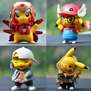 Ornement de tableau de bord <span class=keywords><strong>Pikachu</strong></span> mignon nouvelle décoration de voiture intérieure en PVC avec des personnages congelés modèle jouet fonction de souffleur d'air 1:8 - Product Image 2