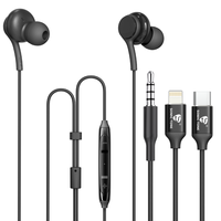 Nouveaux écouteurs filaires Type-C pour iPhone 15 16, 1,2 m, intra-auriculaires, basses profondes, 3,5 mm, 8 broches, écouteurs USB C avec micro pour Samsung Huawei