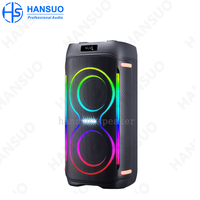 Modul Amplifier DJ Portabel Ganda Berkualitas Tinggi 6,5 Inci Sistem Suara Subwoofer Aktif untuk Pesta Home Theater WiFi TF/FM