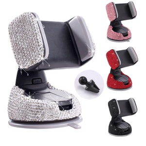 Dudukan Ponsel Berkilau, Dudukan Ponsel Berkilau Otomatis Dapat Disesuaikan untuk Dasbor Mobil Mini Kristal Berlian Imitasi Bling Terbaik - Product Image 1