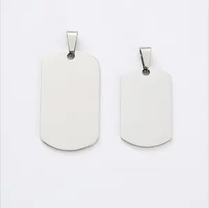 Square shield shape dog tag metal token in stock silver color brass red copper token with Cheap Price