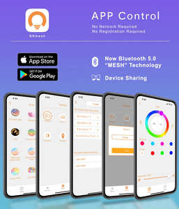 Dusktec độ sáng cao IP66 ngoài trời 80W thông minh <span class=keywords><strong>RGB</strong></span> lũ Đèn ứng dụng điều khiển đa màu trắng ấm nhôm <span class=keywords><strong>Led</strong></span> Đèn Pha - Product Image 5