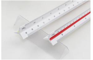 Regla Triangular de Plástico de 10 cm/4 Pulgadas, Promocional, Grande y Pequeña, Colorida, de Tres Bordes, para Arquitectos e Ingenieros, con Estuche de PVC - Product Image 4