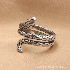 Snake King <b>Ring</b> <b>Titanium</b> Steel Red Eye Animal Zodiac Unisex Fashion <b>Ring</b> Gift - Product Image 2