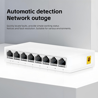 Switch Tshield de 8 Puertos Fast Ethernet 1.6Gbps RJ45, Carcasa de Plástico, Full-Duplex/Half-Duplex, con 1 Año de Garantía, en Stock