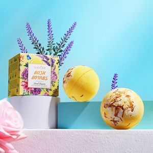 SADOER Refrescante Suavizante Hidratante Sabor Baño SPA Burbuja efervescente Flor seca Planta Aceite esencial Baño Sal <span class=keywords><strong>Boom</strong></span> Balls - Product Image 1