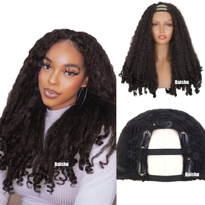 Perruques <span class=keywords><strong>Afro</strong></span> Bouclées Kinky en Promotion pour Femmes, Perruques Bouclées Naturelles Effet Explosion, Cheveux Longs et Ondulés pour Femmes Noires, Perruques Sans Colle - Product Image 2