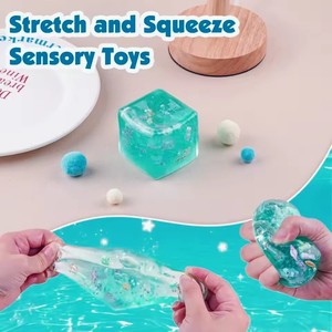 Taba Cubo de Bolas Antiestrés Blandas - Juguete Sensorial Oceánico de Lenta Recuperación para Niños y Adultos, Regalo Relajante para Apretar - Product Image 2