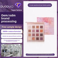 Palette de fards à paupières en poudre nacrée mate imperméable à 16 couleurs, brillante et scintillante, personnalisation OEM/ODM