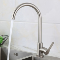 Weihao Robinet de cuisine en acier inoxydable SUS304 Robinet de cuisine à tirette rotative réglable